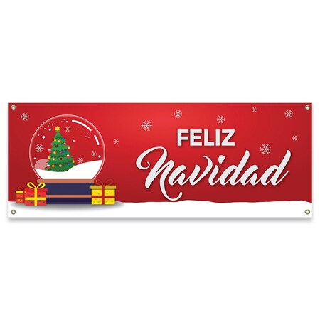 Signmission Feliz Navidad Banner Concession Stand Food Truck Single Sided B-30057